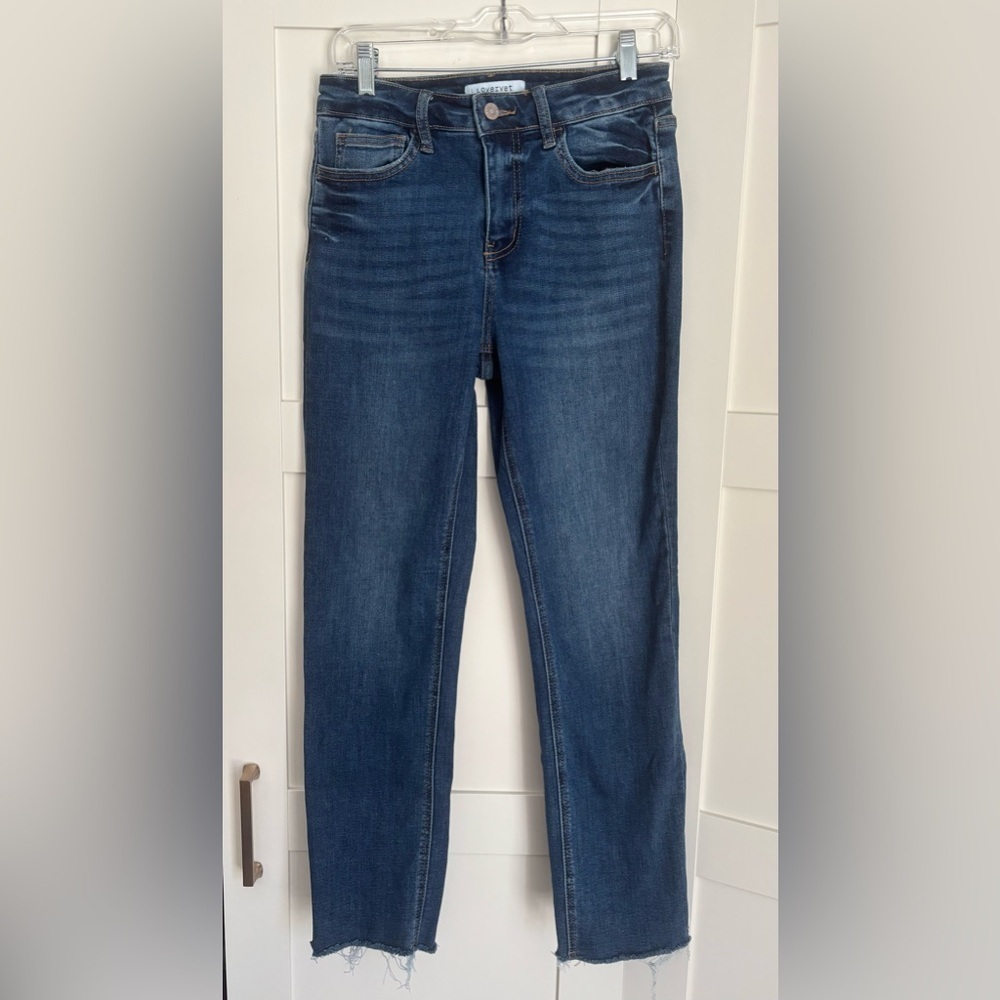 Lovervet Straight Leg Jeans Classic Blue Size 27 or Size 5 Casual Minimalist